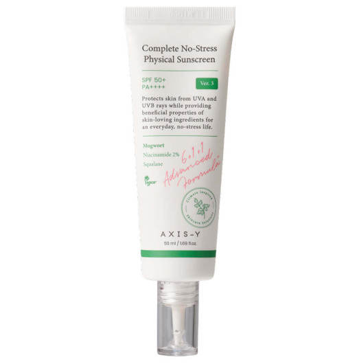 Лёгкий минеральный санскрин AXIS-Y Complete No-Stress Physical Sunscreen V. 3 SPF50+ PA++++