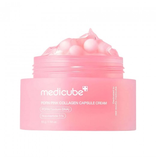 Укрепляющий капсульный крем с ПДРН и пептидами medicube PDRN Pink Collagen Capsule Cream