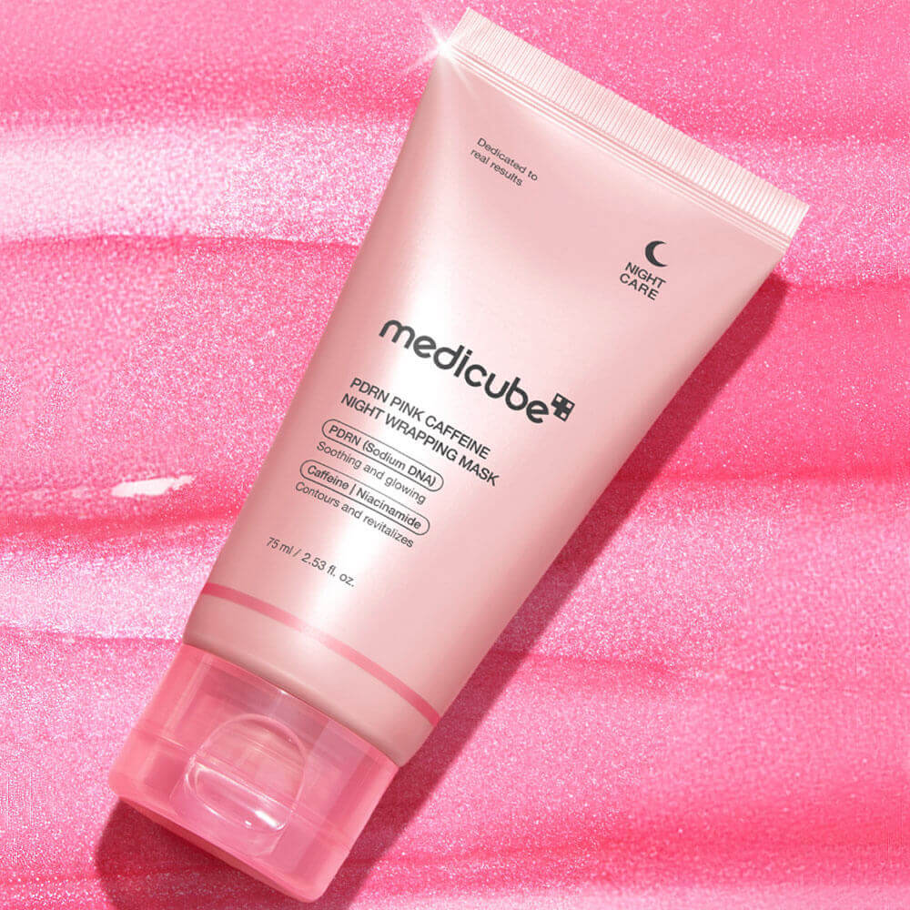 Ночная маска-плёнка с ПДРН и кофеином medicube PDRN Pink Caffeine Night Wrapping Mask