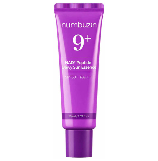 Солнцезащитная эссенция с пептидами numbuzin No.9 NAD+ Peptides Dewy Sun Essence SPF50+ PA+++