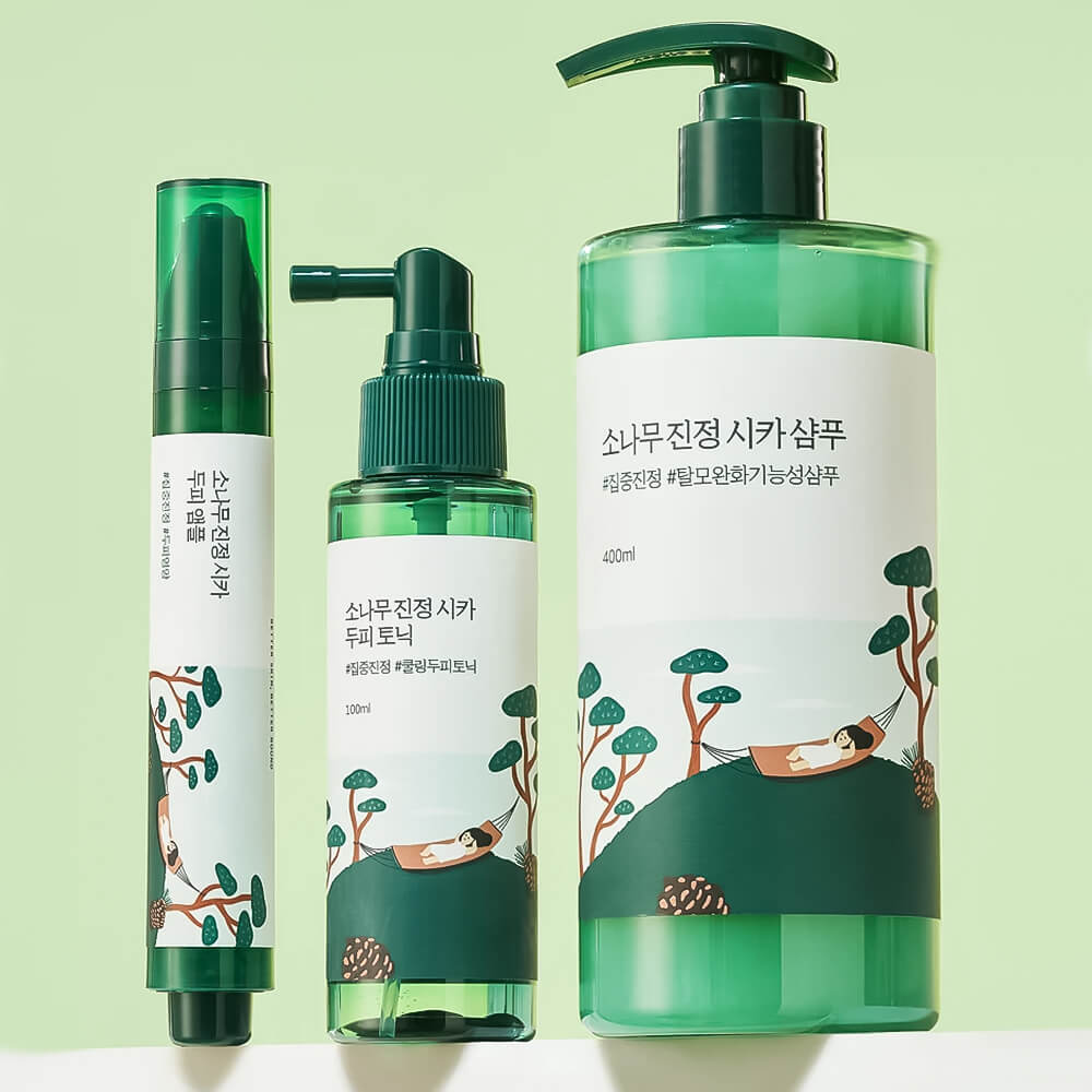 Себорегулирующий шампунь с экстрактом сосны Round Lab Pine Calming Cica Shampoo 400мл