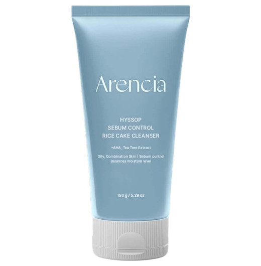 Себорегулирующая пенка для умывания Arencia Hyssop Sebum Control Rice Cake Cleanser