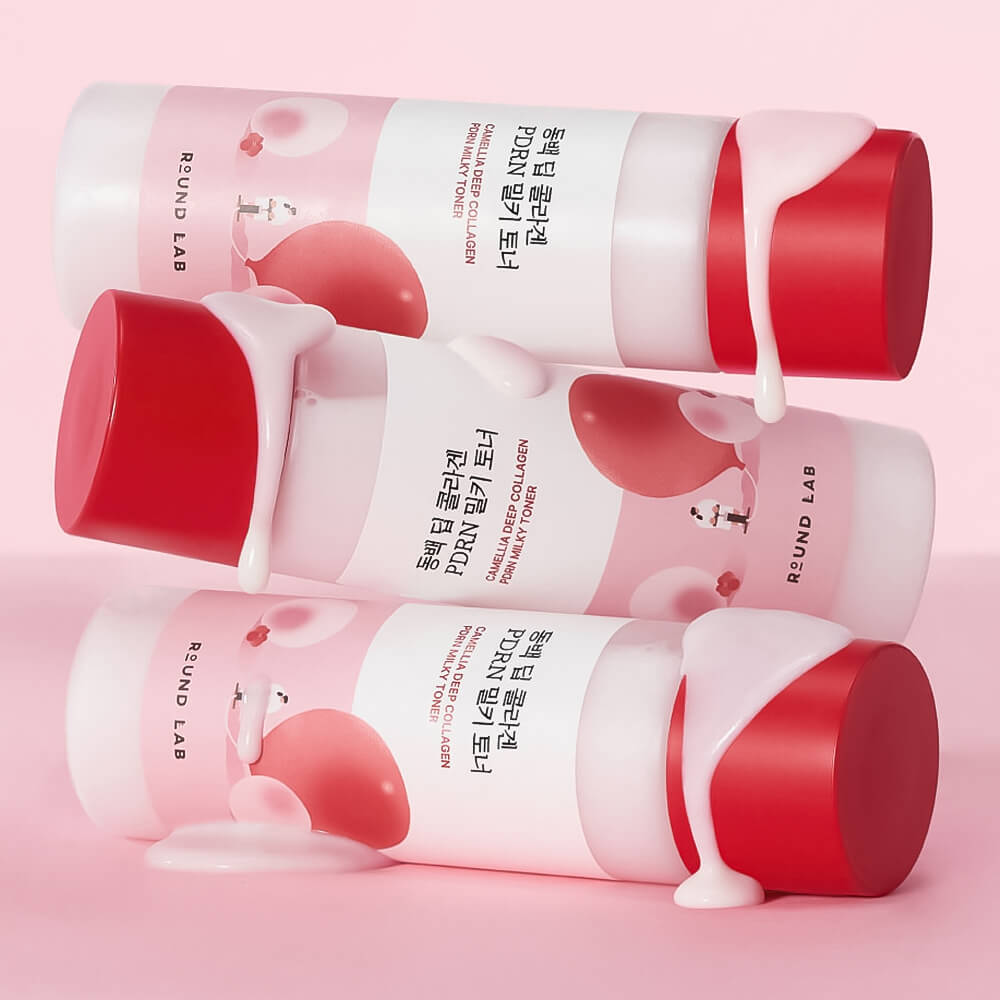 Молочный тонер с ПДРН и камелией Round Lab Camellia Deep Collagen PDRN Milky Toner