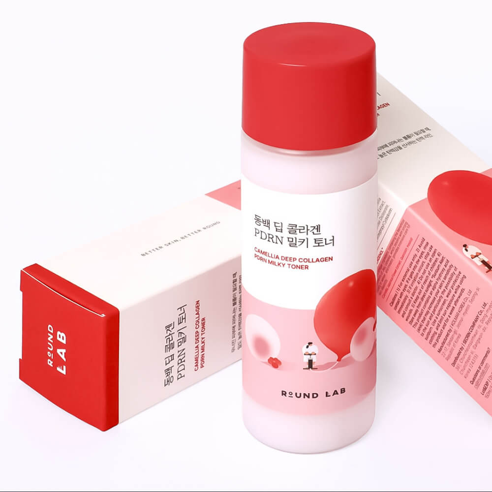 Молочный тонер с ПДРН и камелией Round Lab Camellia Deep Collagen PDRN Milky Toner