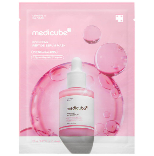Тканевая лифтинг-маска с ПДРН и пептидами medicube PDRN Pink Peptide Serum Mask