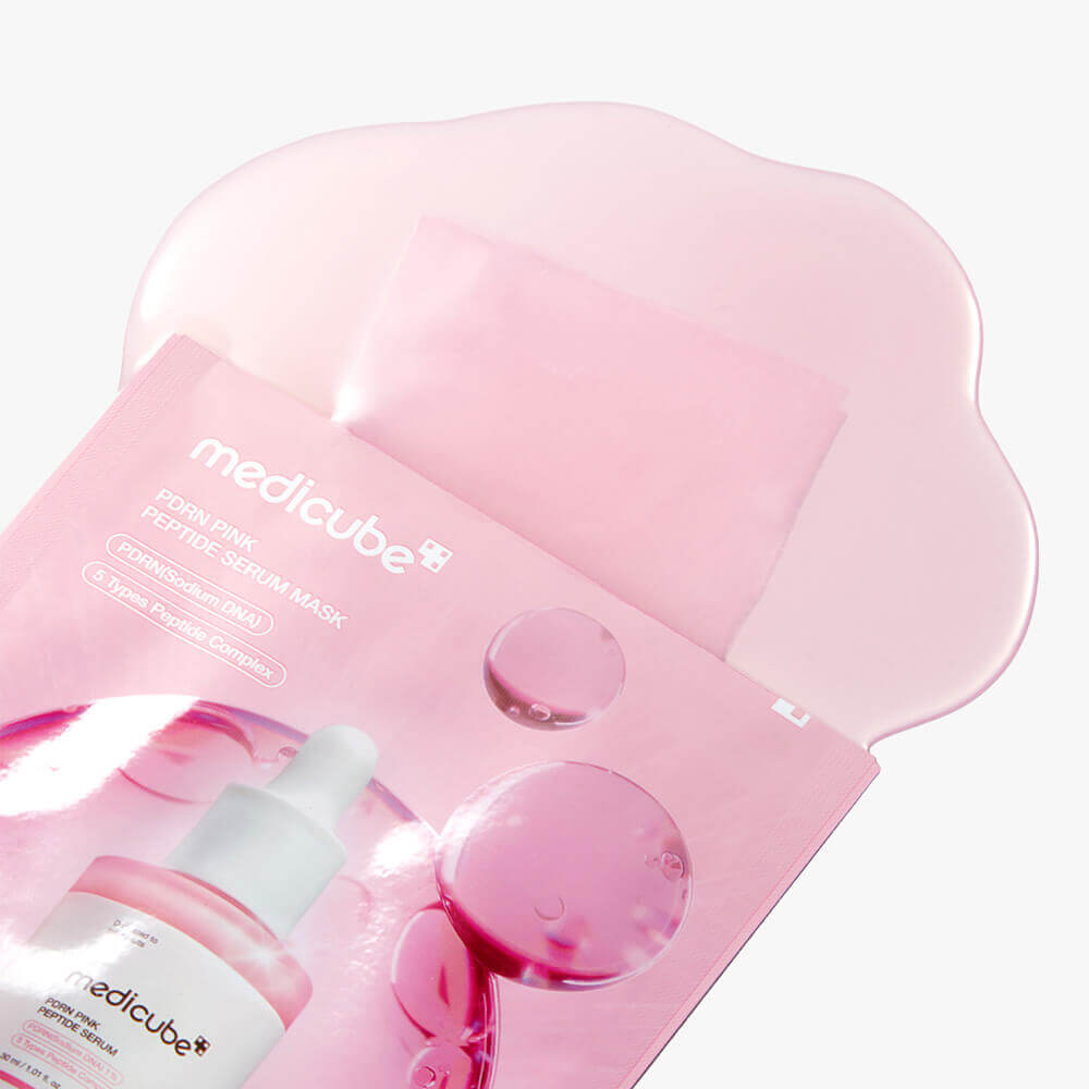 Тканевая лифтинг-маска с ПДРН и пептидами medicube PDRN Pink Peptide Serum Mask