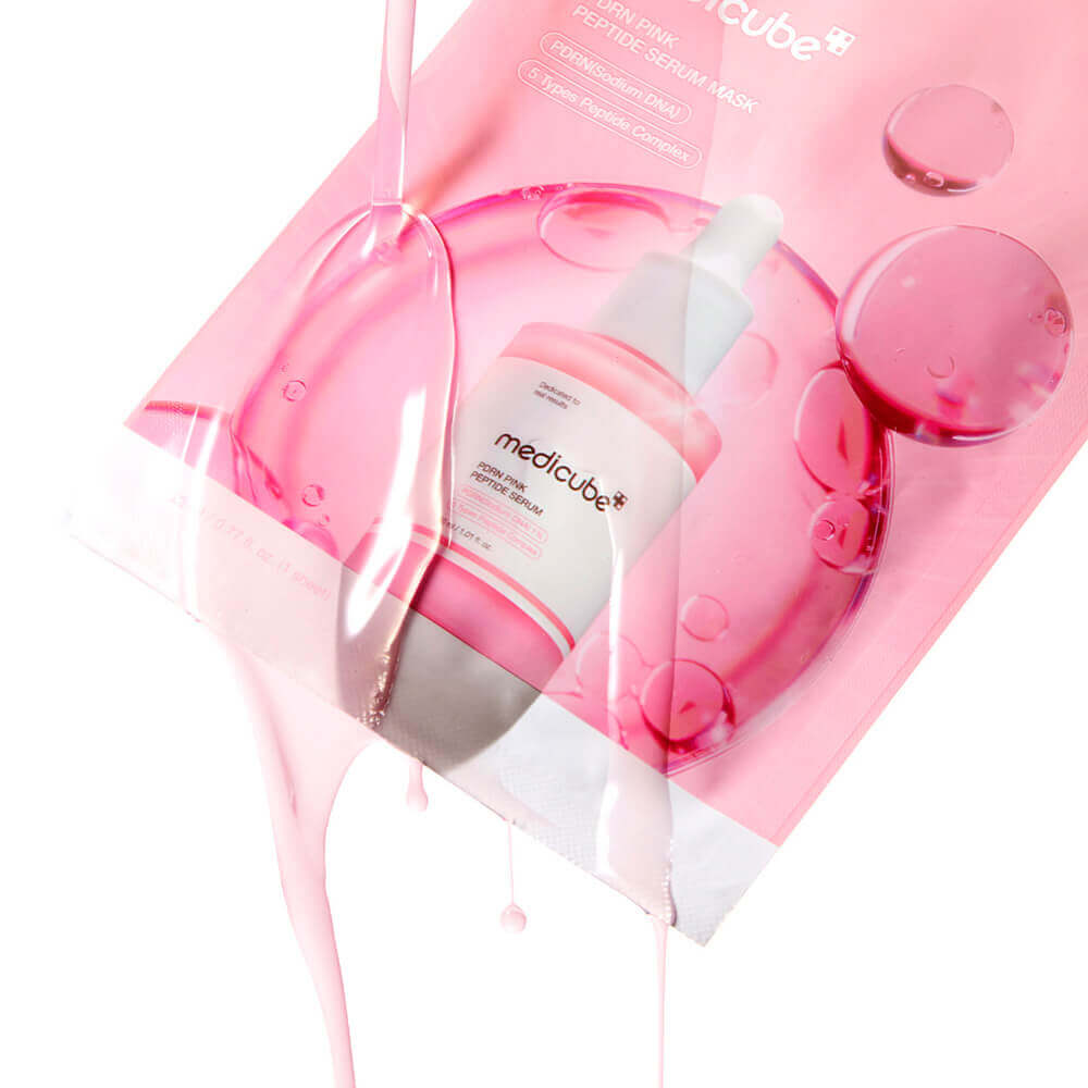 Тканевая лифтинг-маска с ПДРН и пептидами medicube PDRN Pink Peptide Serum Mask