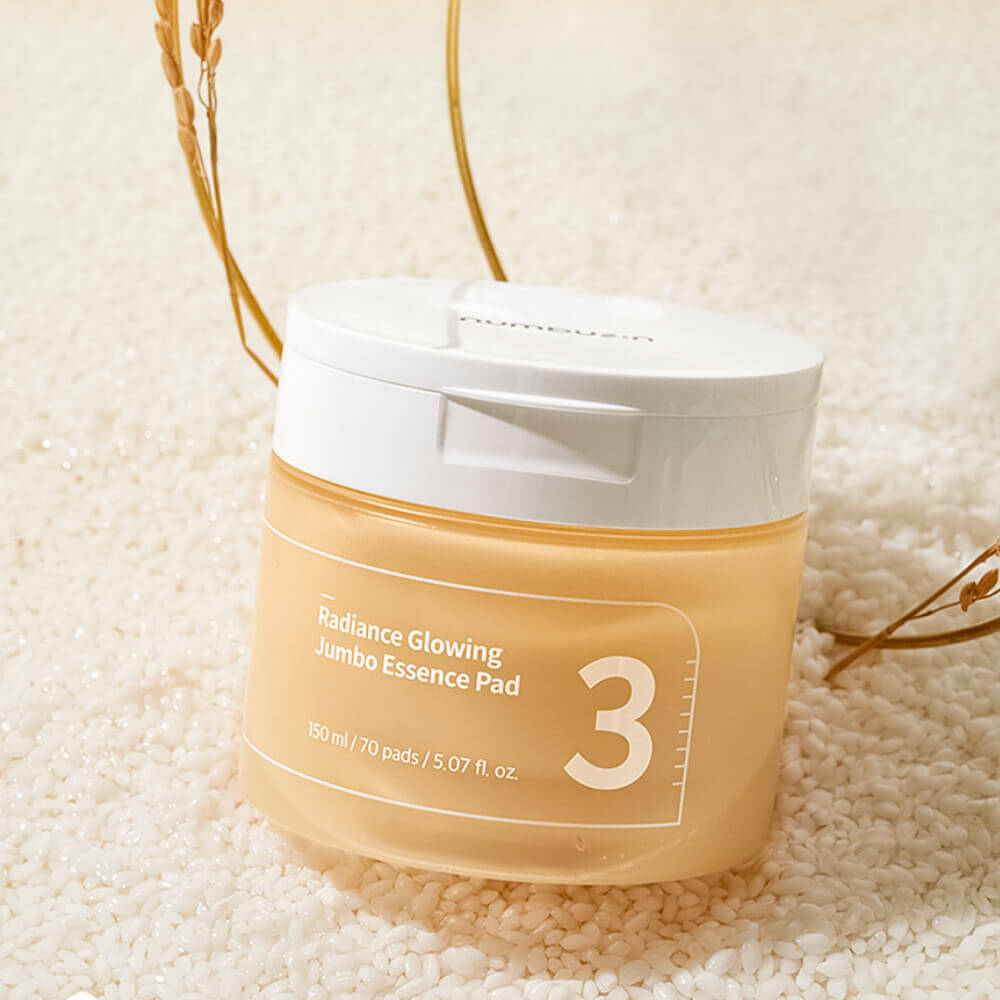 Выравнивающие пэды для сияния кожи numbuzin No.3 Radiance Glowing Jumbo Essence Pad 150мл