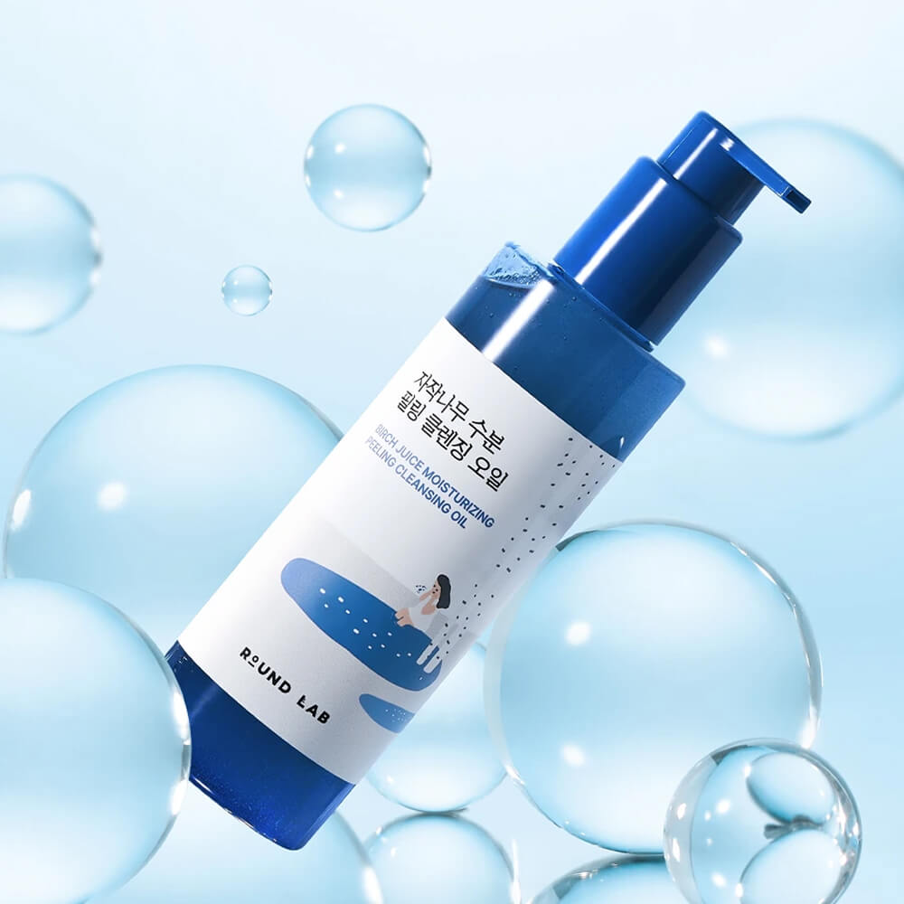 Гидрофильное масло с берёзовым соком Round Lab Birch Juice Moisturizing Peeling Cleansing Oil