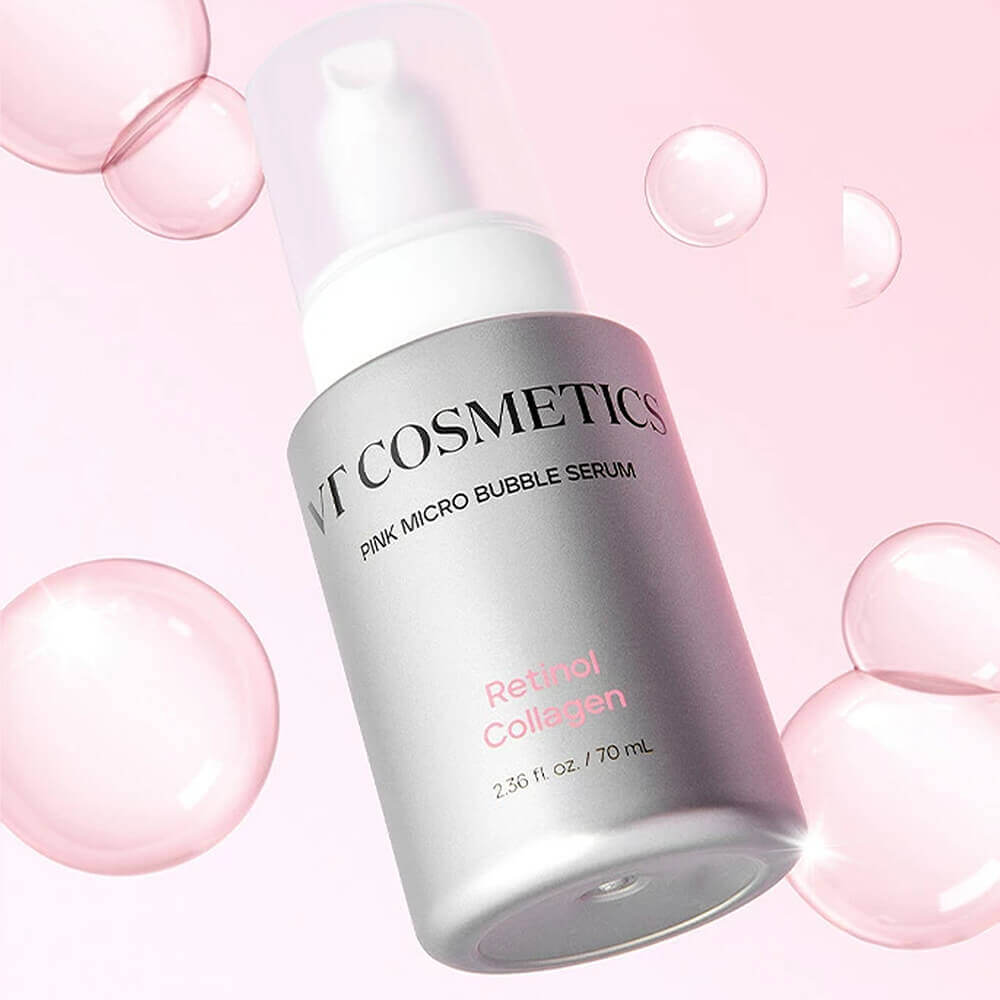 Пузырьковая сыворотка с ретинолом VT Cosmetics Retinol Collagen Pink Micro Bubble Serum Пузырьковая сыворотка с ретинолом VT Cosmetics Retinol Collagen Pink Micro Bubble Serum
