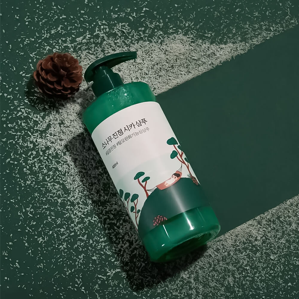 Себорегулирующий шампунь с экстрактом сосны Round Lab Pine Calming Cica Shampoo 400мл