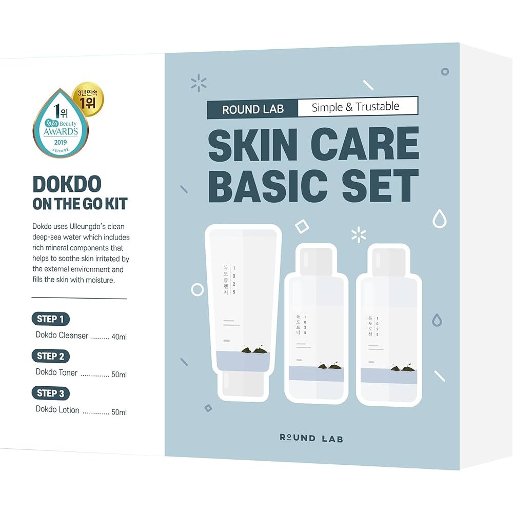 Набор миниатюр с комплексом минералов Round Lab 1025 Dokdo On The Go Kit (пенка, тонер, лосьон) Набор миниатюр с комплексом минералов Round Lab 1025 Dokdo On The Go Kit (пенка, тонер, лосьон)