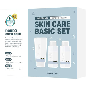 Набор миниатюр с комплексом минералов Round Lab 1025 Dokdo On The Go Kit (пенка, тонер, лосьон)