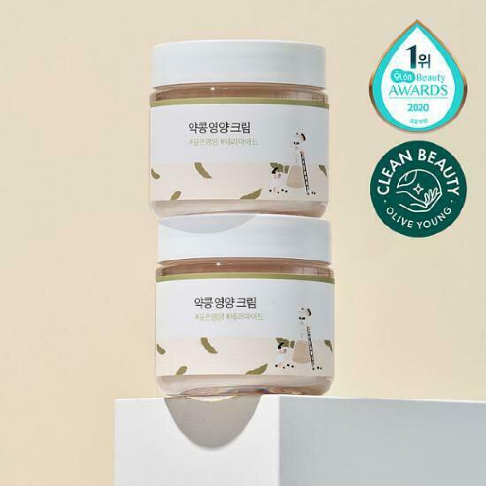 Крем для лица на основе соевых бобов Round Lab soybean nourishing cream 80ml Крем для лица на основе соевых бобов Round Lab soybean nourishing cream 80ml