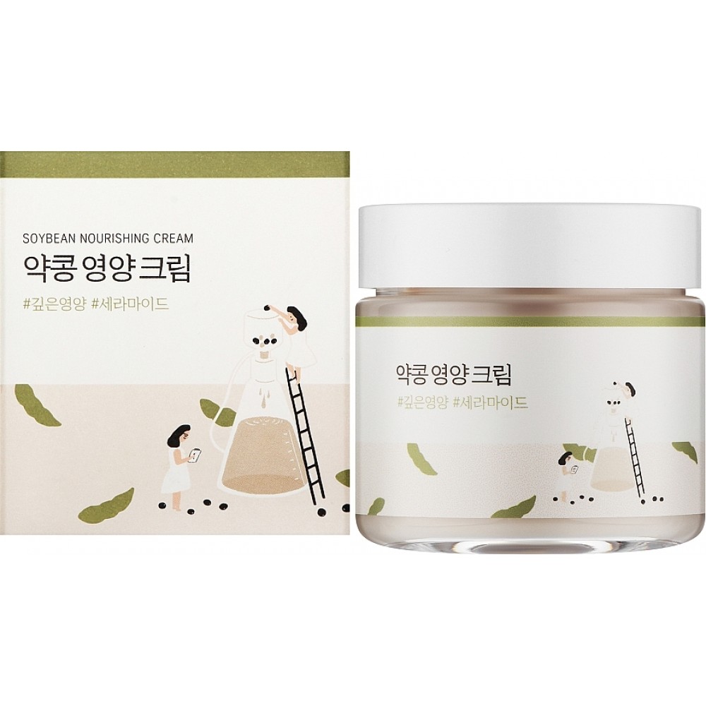 Крем для лица на основе соевых бобов Round Lab soybean nourishing cream 80ml Крем для лица на основе соевых бобов Round Lab soybean nourishing cream 80ml