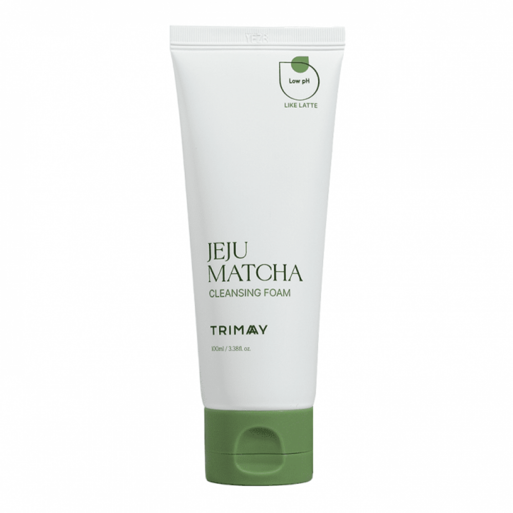 Слабокислотная пенка для умывания с чаем матча Trimay Jeju Matcha Low pH Cleansing Foam