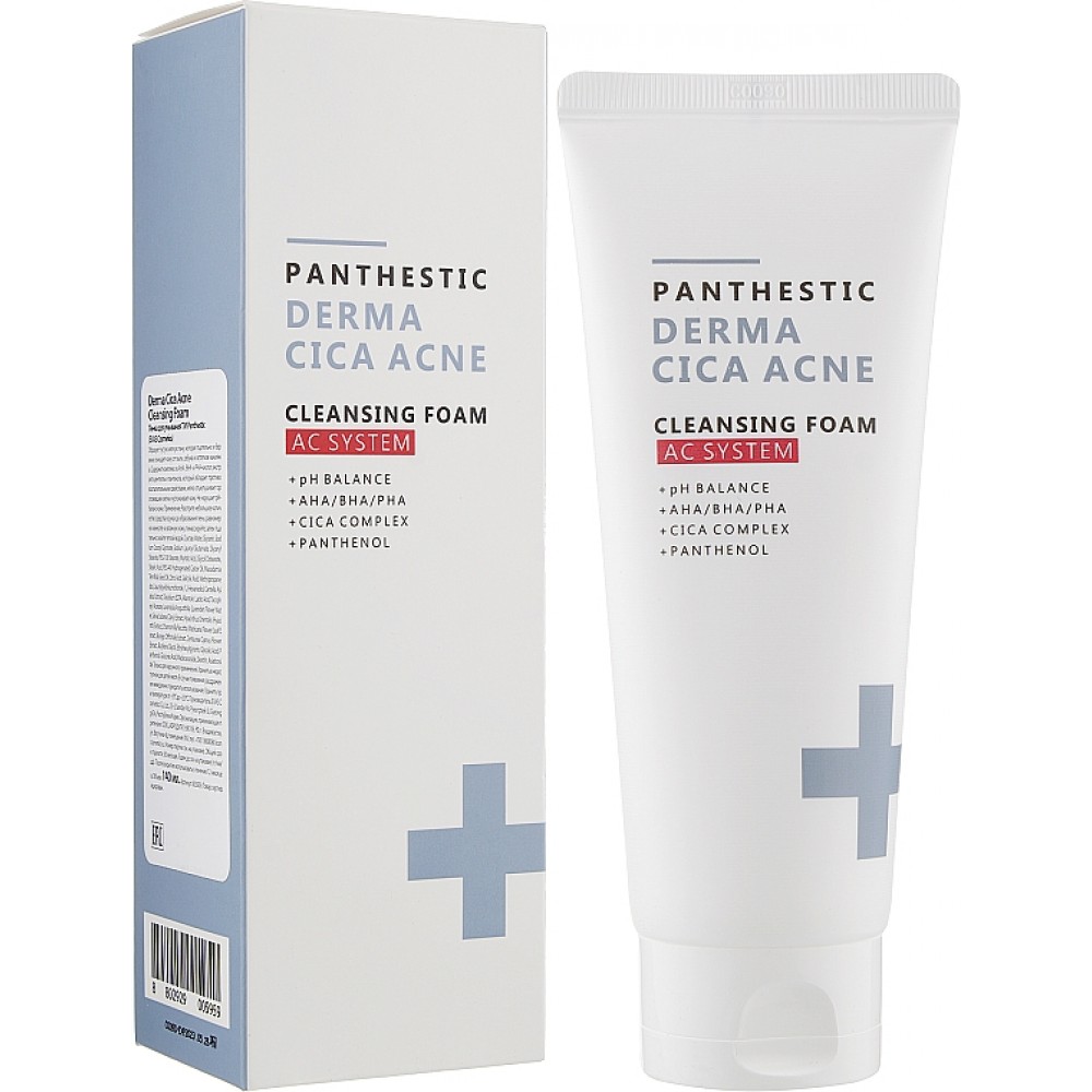 Очищающая пенка анти-акне EVAS Panthestiс Derma Cica Acne Cleansing Foam, 140 мл