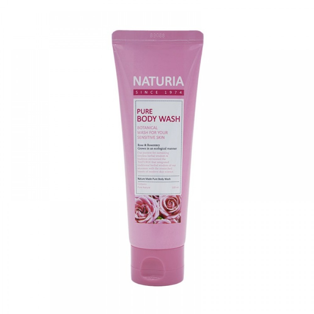 Гель для душа на основе натуральных экстрактов EVAS Naturia Pure Body Wash Rose & Rosemary, 100мл