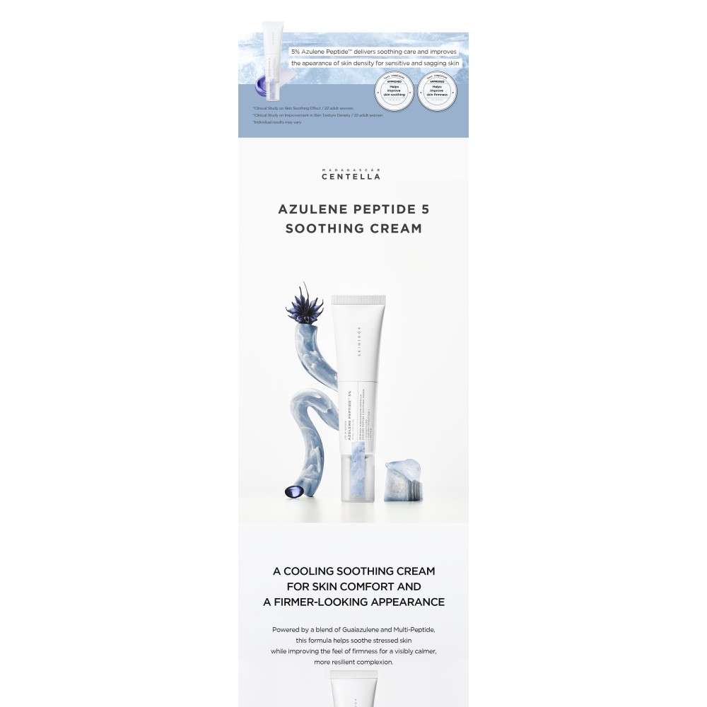 Успокаивающий крем для лица SKIN1004 Madagascar Centella Azulene Peptide 5 Soothing Cream, 30 мл
