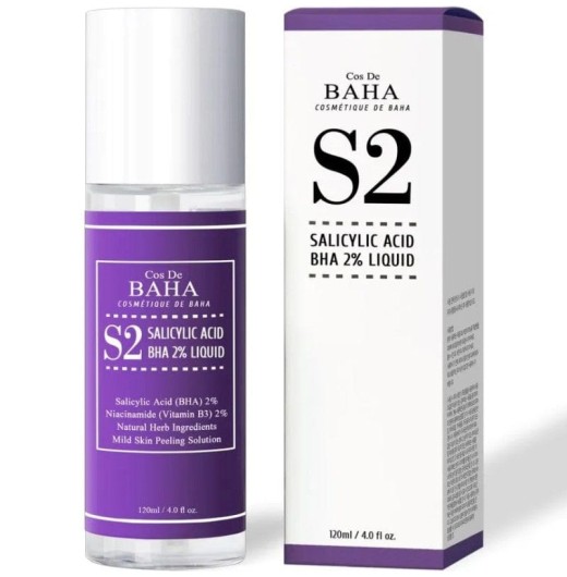 Кислотный тонер Cos De BAHA S2 Salicylic Acid BHA 2% Liquid, 120 мл