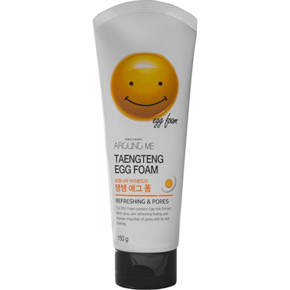 Пенка для умывания с яичным желтком WELCOS Kwailnara Around Me Taengteng Egg Foam, 150 гр