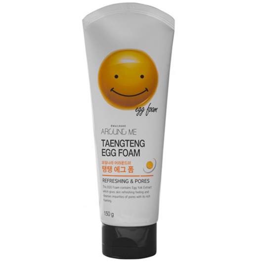 Пенка для умывания с яичным желтком WELCOS Kwailnara Around Me Taengteng Egg Foam, 150 гр