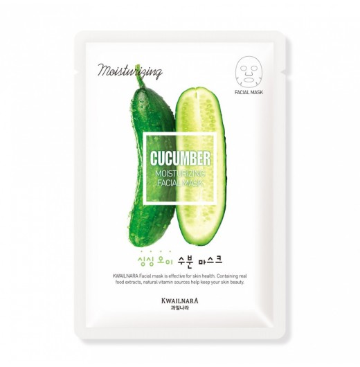 Увлажняющая тканевая маска с экстрактом огурца Welcos Kwailnara Cucumber Facial Mask