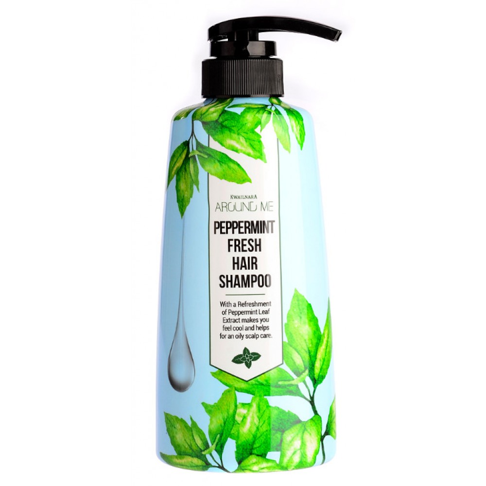 Шампунь для волос с экстрактом мяты Welcos Around Me Peppermint Hair Shampoo (500мл)