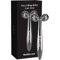 Роликовый массажёр для лица WellDerma Face Lifting Dark Silver Roller