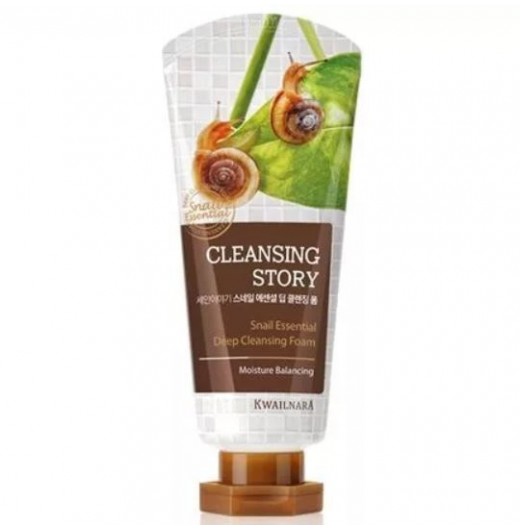 Пенка для умывания WELCOS Kwailnara Cleansing Story Deep Cleansing Foam Snail Essential