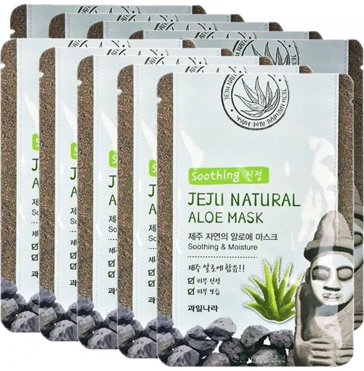 Увлажняющая тканевая маска для лица Welcos Jeju Nature's Aloe Mask