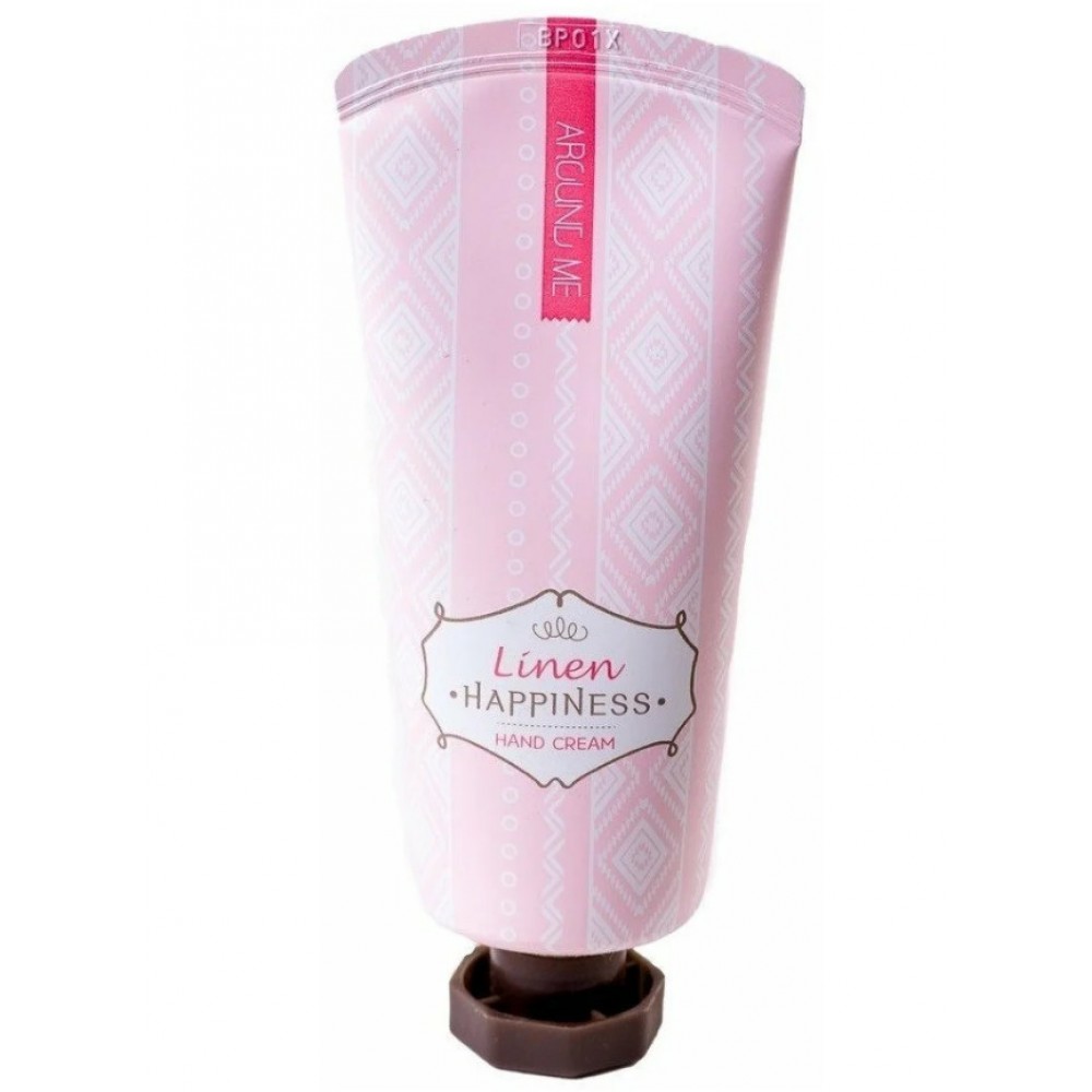 Крем для рук со льном Welcos Around Me Happiness Hand Cream Linen, 60 гр
