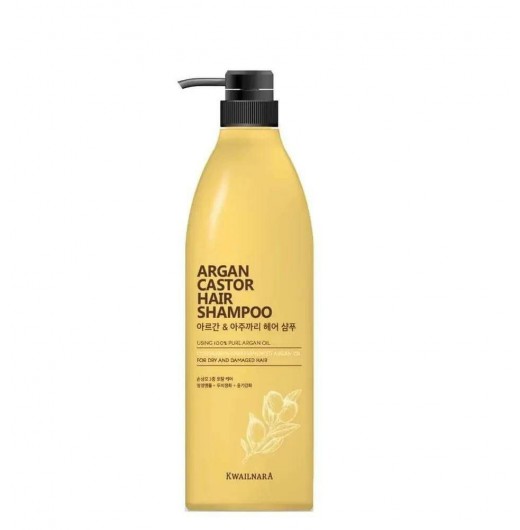 Шампунь для волос с касторовым и аргановым маслом Welcos Kwailnara Argan Castor Hair Shampoo, 950мл