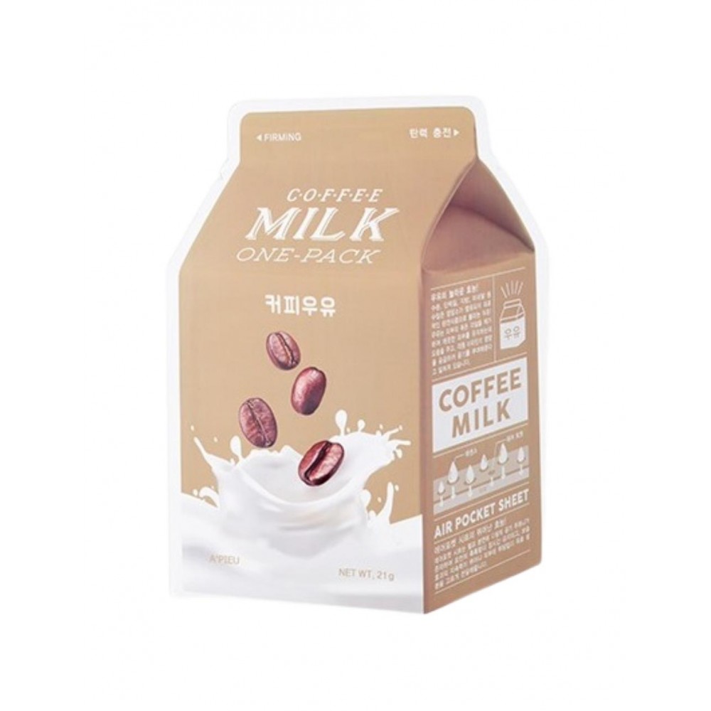 Тканевая маска для лица с молочными протеинами и экстрактом кофе A'PIEU Coffee Milk One Pack