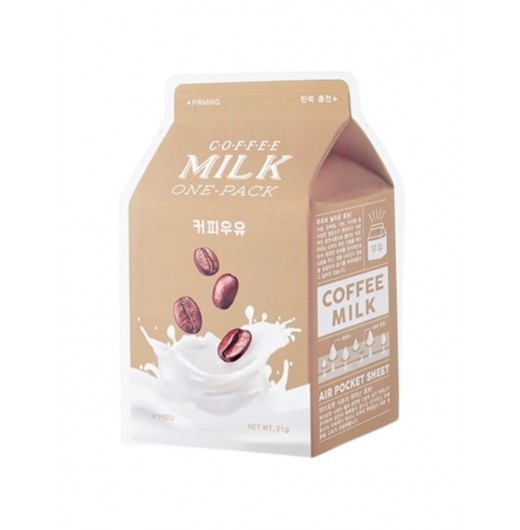 Тканевая маска для лица с молочными протеинами и экстрактом кофе A'PIEU Coffee Milk One Pack