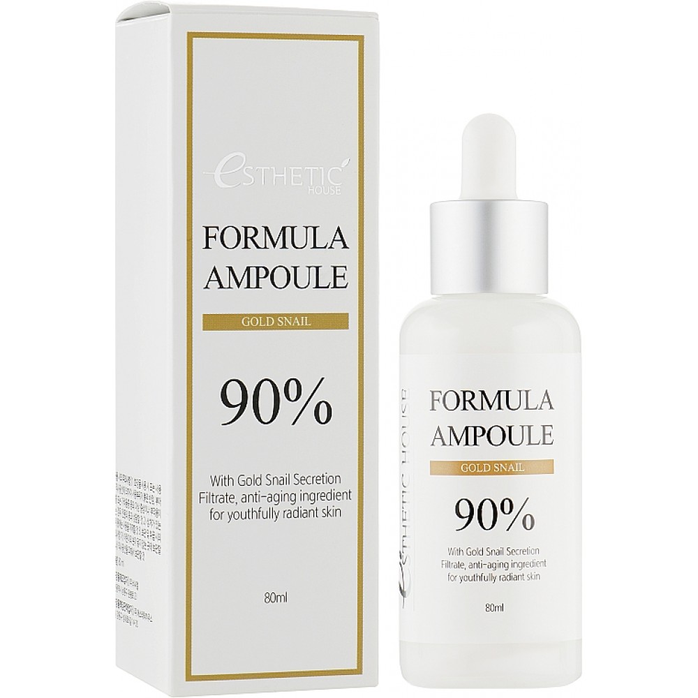 Сыворотка для лица с экстрактом слизи улитки Esthetic House Formula Ampoule Gold Snail, 80 мл