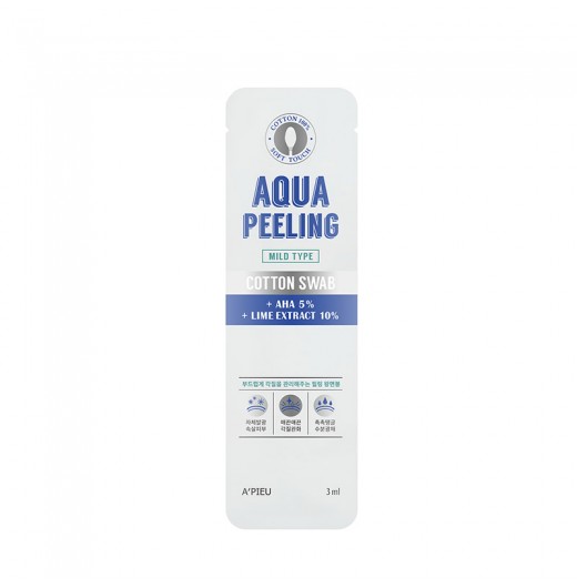 Очищающие ватные палочки для лица с АНА и BHA-кислотами A'PIEU Aqua Peeling Cotton Swab (Mild), 1 шт./3 мл