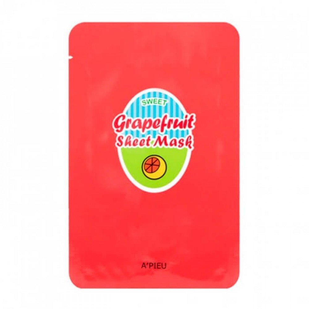 Тканевая маска для лица с экстрактом грейпфрута A'Pieu Grapefruit & Sparkling Sheet Mask