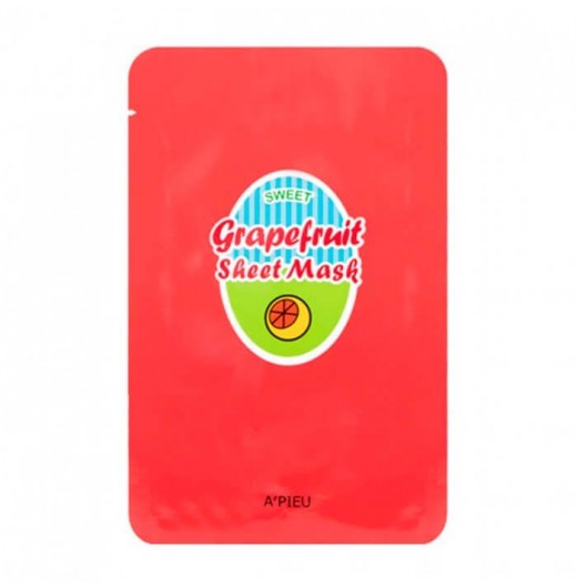 Тканевая маска для лица с экстрактом грейпфрута A'Pieu Grapefruit & Sparkling Sheet Mask