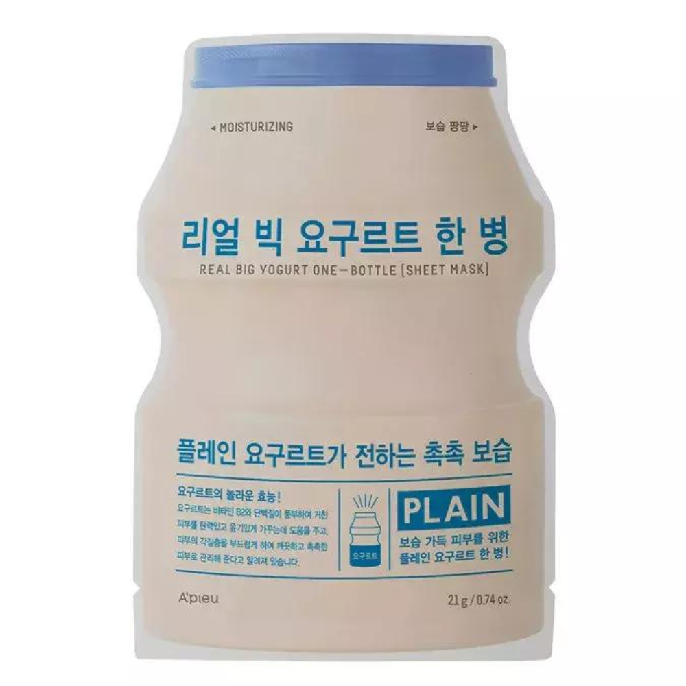 Тканевая маска для лица увлажняющая йогуртовая A'Pieu Real Big Yogurt One-Bottle Plain