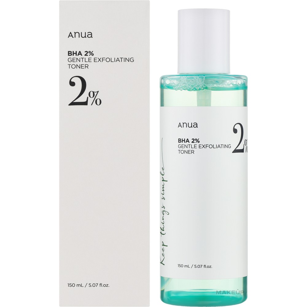 Тонер мягкий отшелушивающий с салициловой кислотой  ANUA BHA 2% Gentle Exfoliating Toner 150 ml